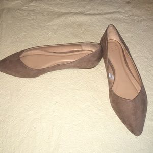 Pointed Toe Suede Flats